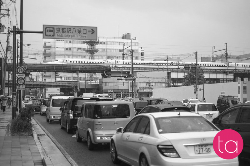 Kyoto Station in Black and White