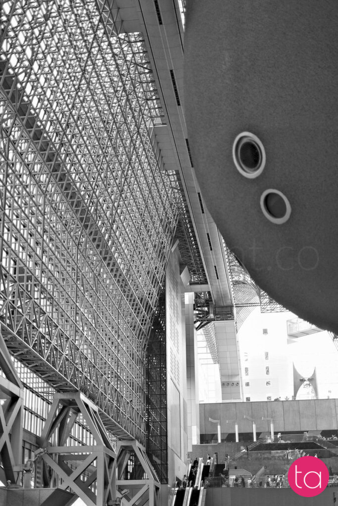 Kyoto Station in Black and White