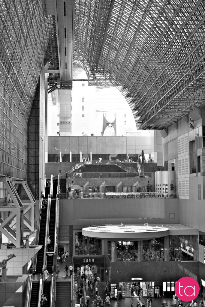 Kyoto Station in Black and White