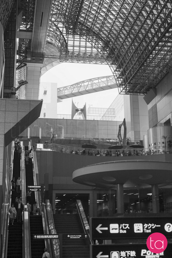 Kyoto Station in Black and White