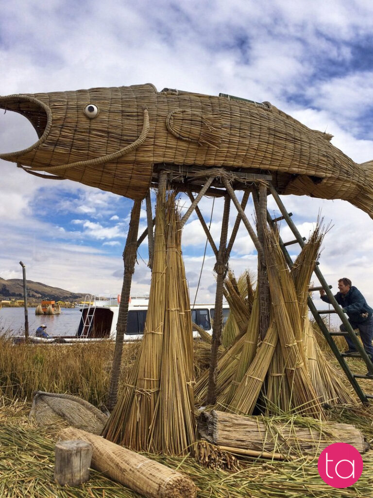 Visit to Uros Islands on Lake Titicaca Near Puno, Peru