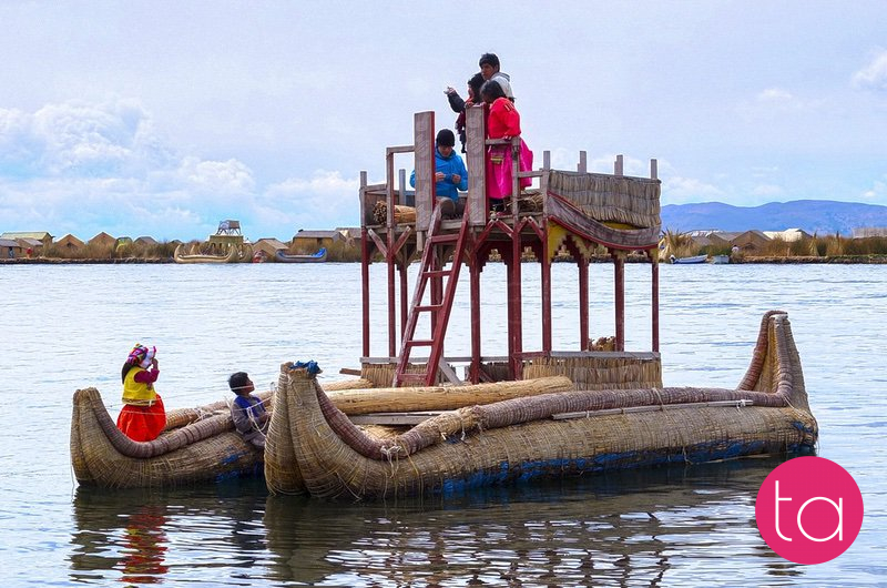 Visit to Uros Islands on Lake Titicaca Near Puno, Peru