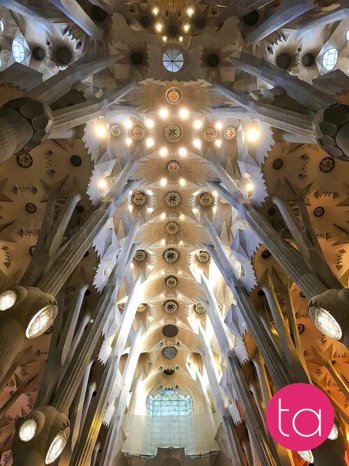 Interior of the Sagrada Família