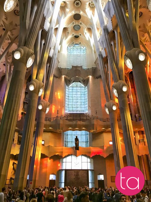 Interior of the Sagrada Família