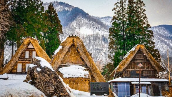 Gokayama in Spring Snow
