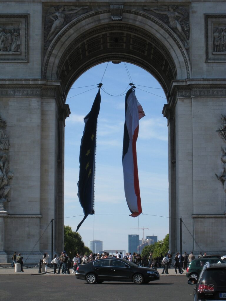 The Arc de Triomphe de l'Étoile in Paris
