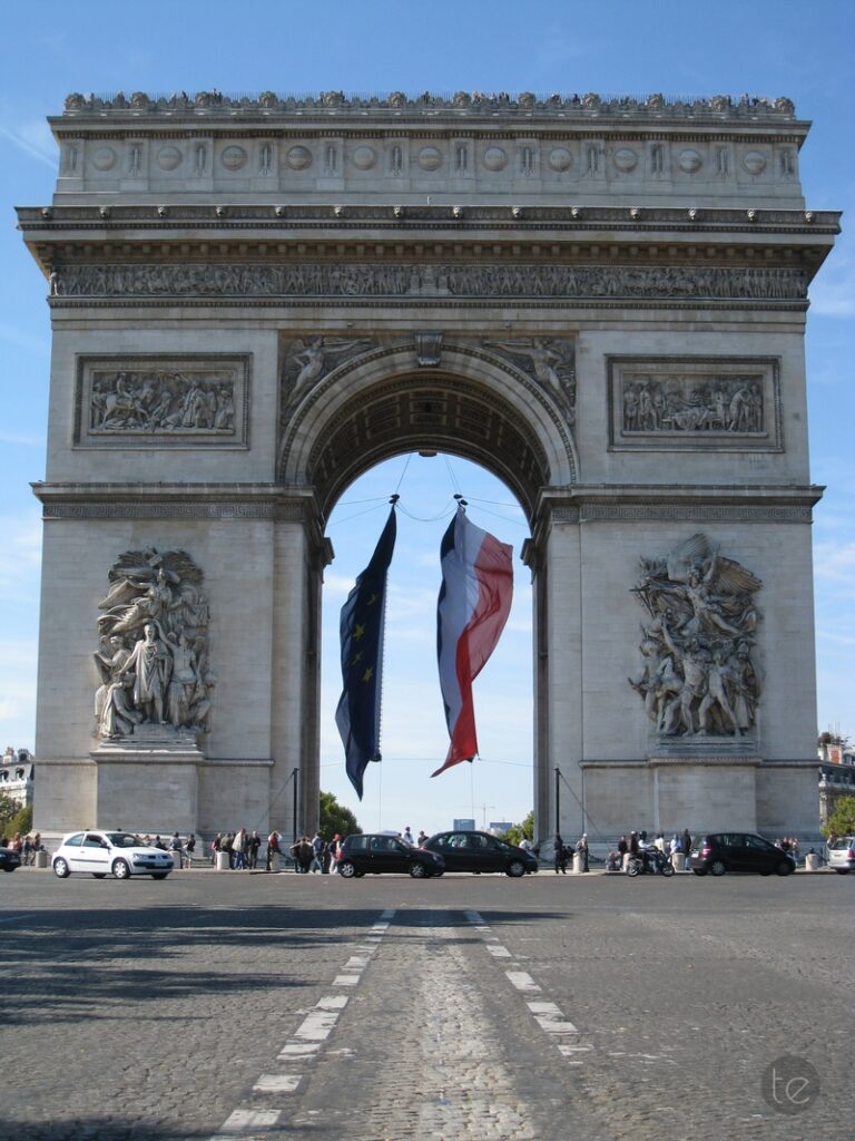 The Arc de Triomphe de l'Étoile in Paris