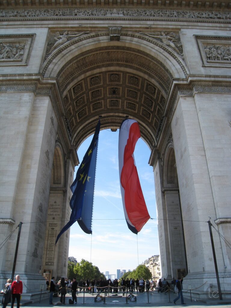 The Arc de Triomphe de l'Étoile in Paris