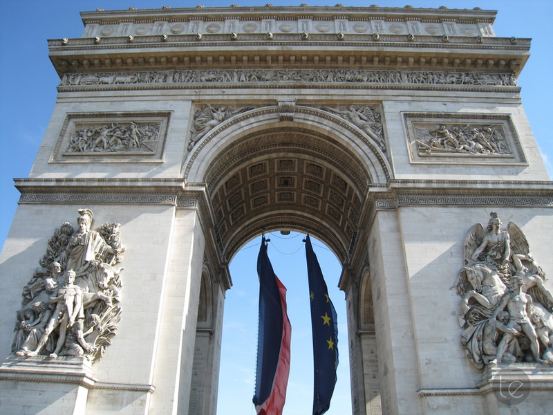 The Arc de Triomphe de l'Étoile in Paris