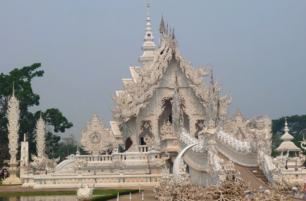 Wat Rong Khun, the White Temple in Chiang Rai, Thailand