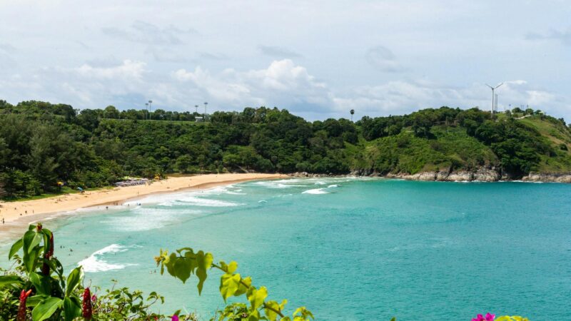 nai harn beach under the blue sky