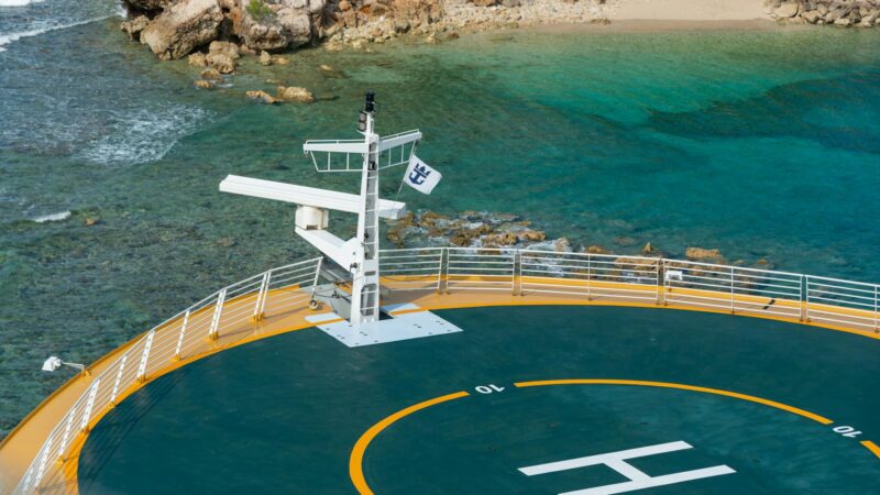 helicopter airport at the sea