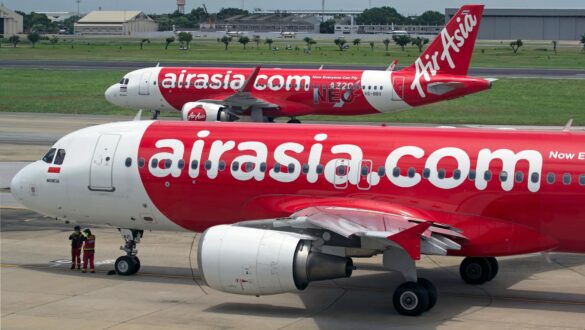 commercial airplanes on the runway