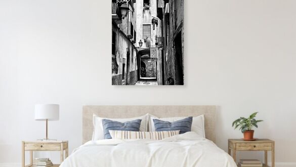 A Timeless Passageway in Barcelona's Gothic Quarter Canvas Print