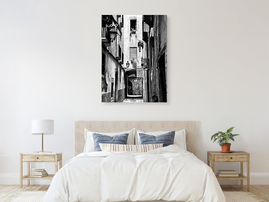 A Timeless Passageway in Barcelona's Gothic Quarter Canvas Print
