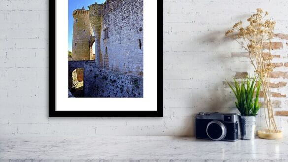 Fortress Walls and Circular Towers of Bellver Castle, Palma Framed Print