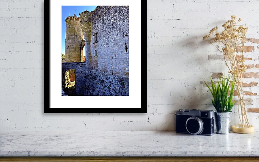 Fortress Walls and Circular Towers of Bellver Castle, Palma Framed Print