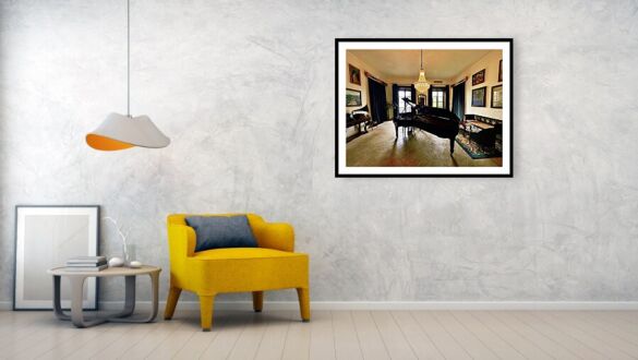 Grand Piano in the Historic Casal Balaguer, Palma de Mallorca Framed Print
