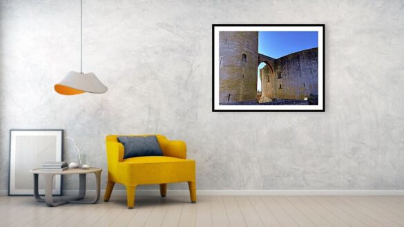 Medieval Architecture of Bellver Castle, Palma de Mallorca Framed Print
