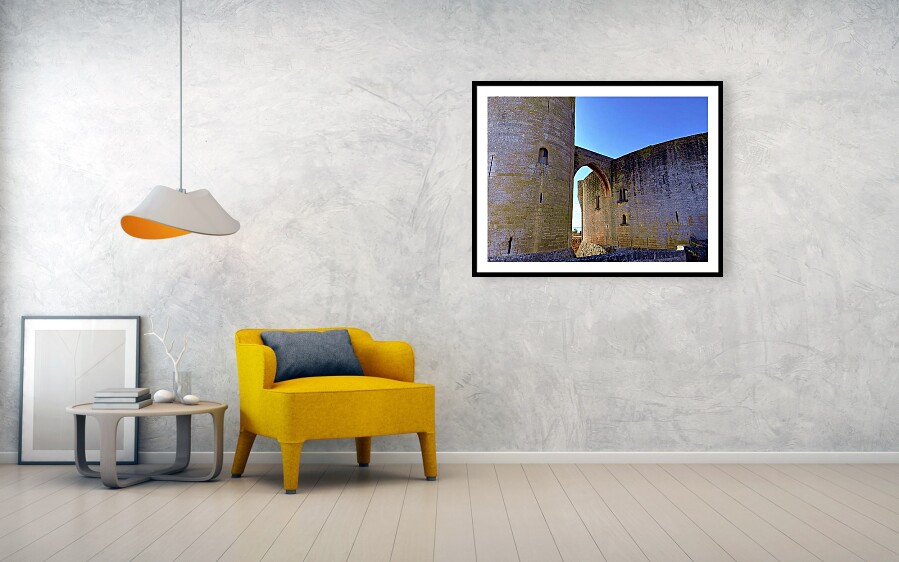 Medieval Architecture of Bellver Castle, Palma de Mallorca Framed Print
