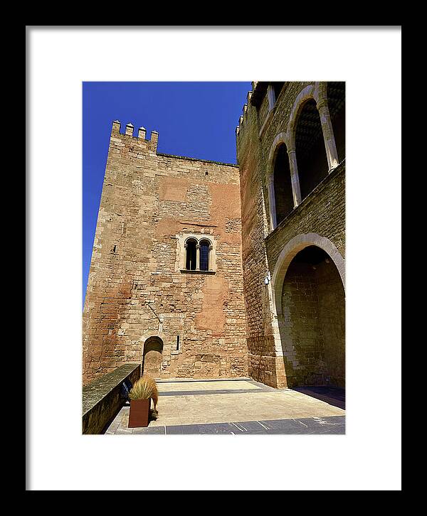 Medieval Tower and Gothic Arches, Royal Palace of La Almudaina Framed Print
