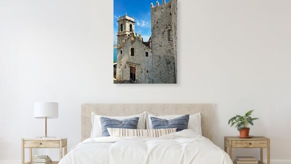 Peniscola's Church of Our Lady of the Hermitage - Ancient Stone Church by the Sea Art Print