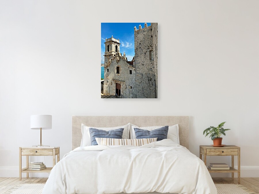 Peniscola's Church of Our Lady of the Hermitage - Ancient Stone Church by the Sea Art Print
