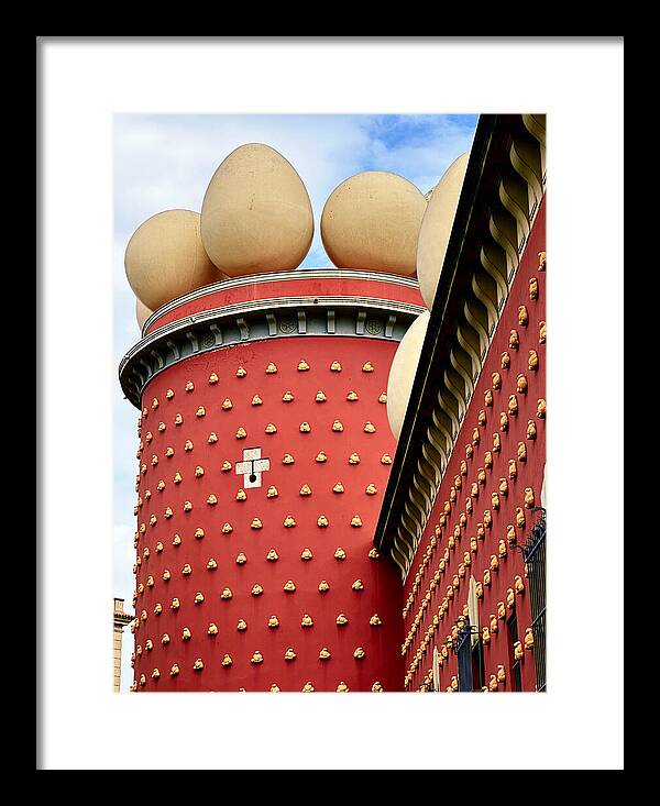 Red Tower with Golden Bread and Surreal Eggs, Dali Museum Framed Print