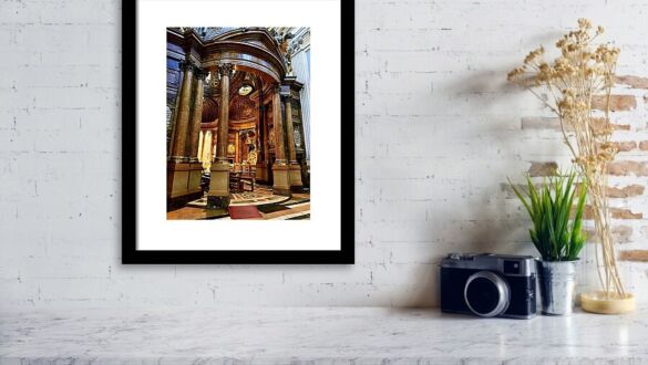 Splendor of the Santa Capilla Interior, Basilica del Pilar, Zaragoza Framed Print