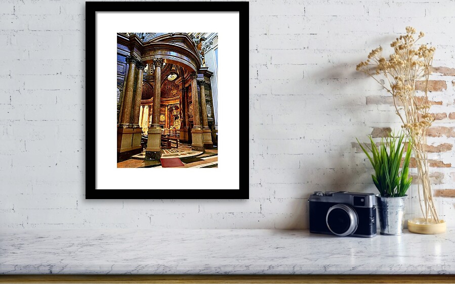 Splendor of the Santa Capilla Interior, Basilica del Pilar, Zaragoza Framed Print