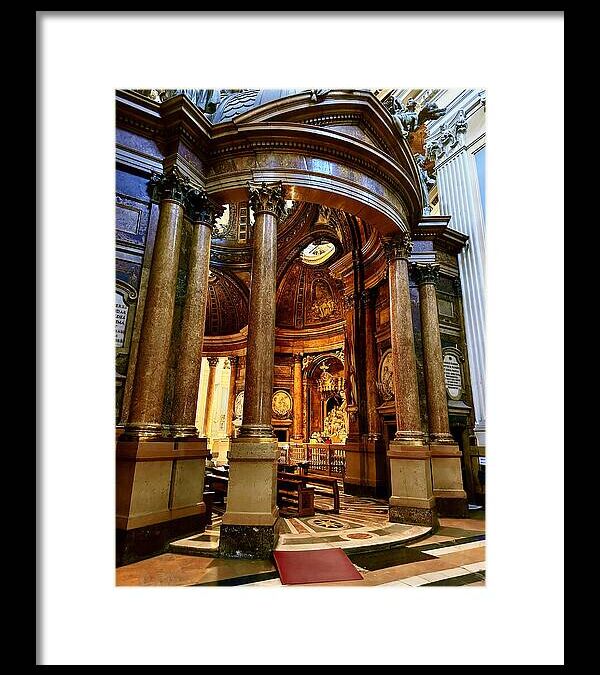 Splendor of the Santa Capilla Interior, Basilica del Pilar, Zaragoza Framed Print