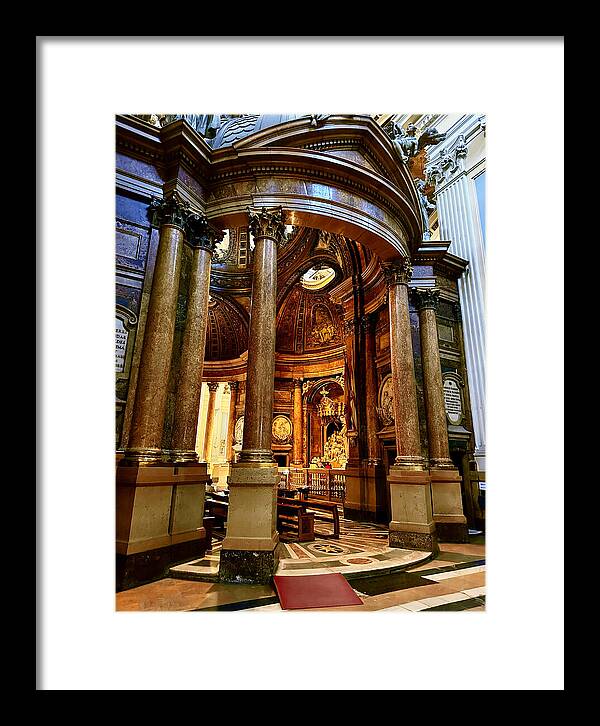 Splendor of the Santa Capilla Interior, Basilica del Pilar, Zaragoza Framed Print