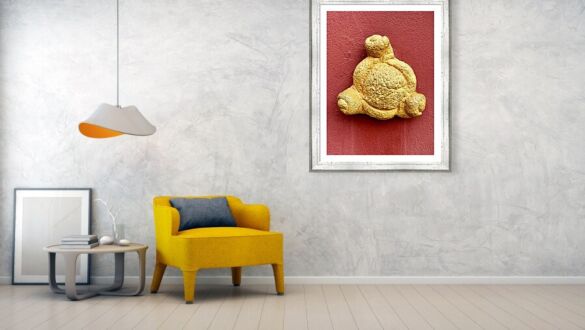 Surreal Bread Loaf Sculpture on Dali Museum Walls, Figueres Framed Print