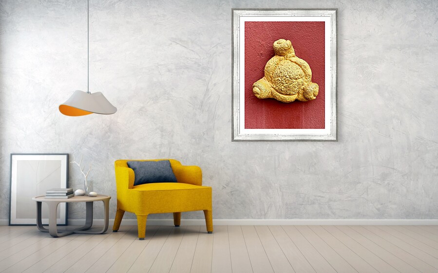 Surreal Bread Loaf Sculpture on Dali Museum Walls, Figueres Framed Print
