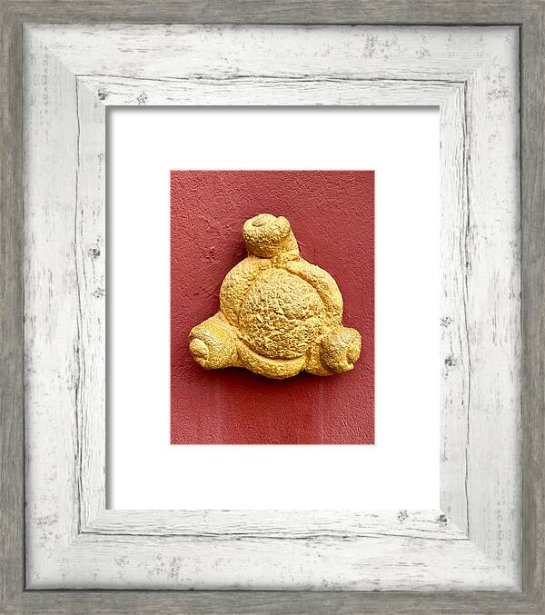 Surreal Bread Loaf Sculpture on Dali Museum Walls, Figueres Framed Print