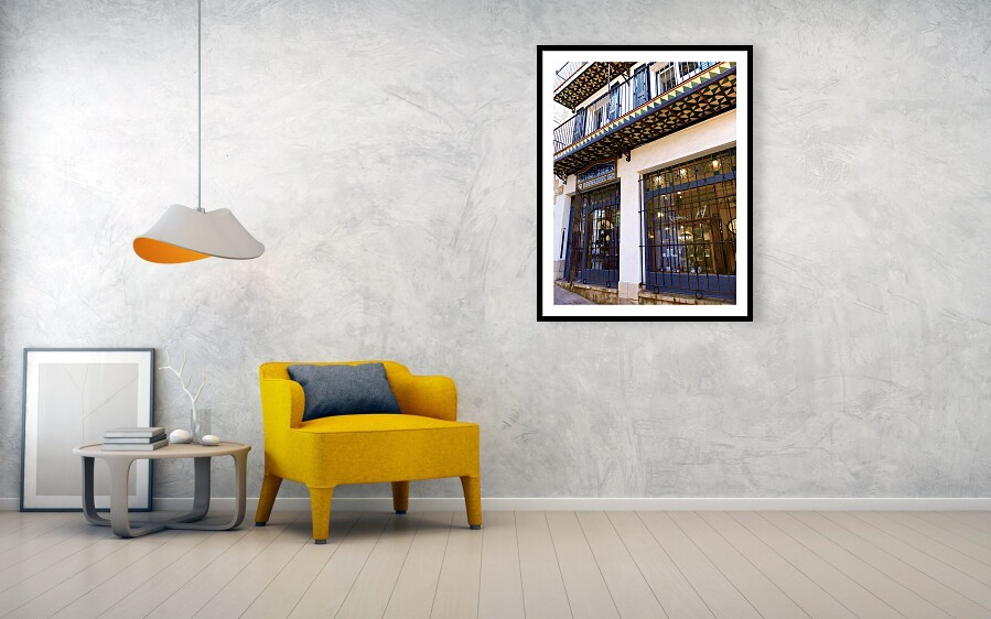 Charming Antique Shop Facade Sitges Spain Art Print Taller Antic Modernist Shop and Vintage Artisan Print