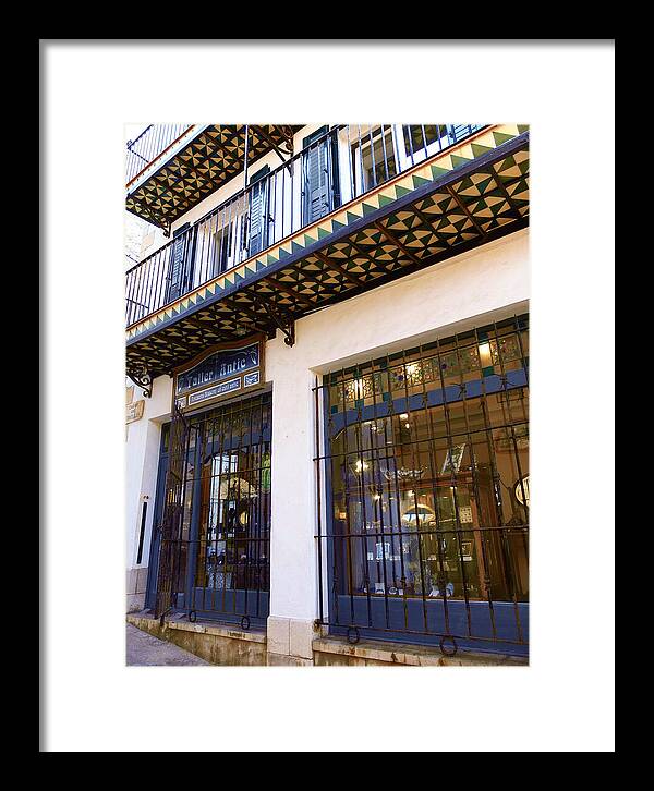 Charming Antique Shop Facade Sitges Spain Art Print Taller Antic Modernist Shop and Vintage Artisan Print