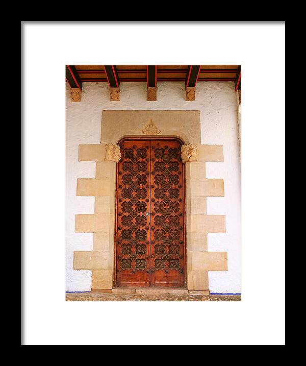 Ornate Wooden Doorway Sitges Spain Art Print Palau de Maricel Carved Wooden Door Fine Art