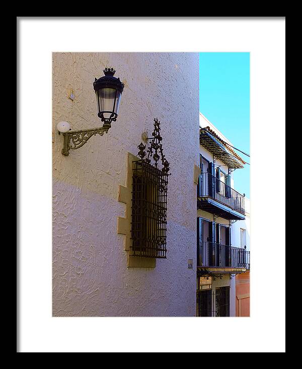 Sitges Spain Art Print Carrer de Fonollar Historic Street and Maricel Architecture Photography Print
