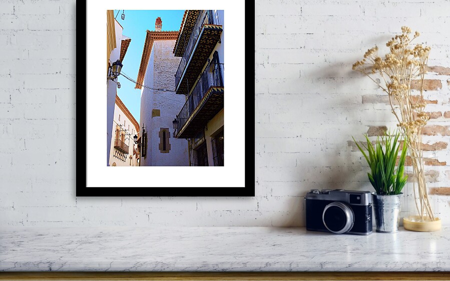 Sitges, Spain Art Print, Traditional Mediterranean Architecture, and Terracotta Chimney Photography Print