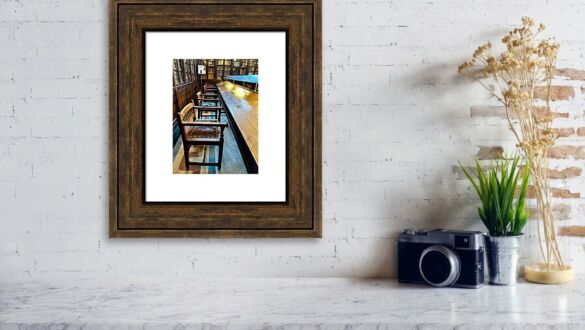 Barcelona Biblioteca Publica Arus Library Reading Room with Vintage Wooden Chairs in Catalonia Spain