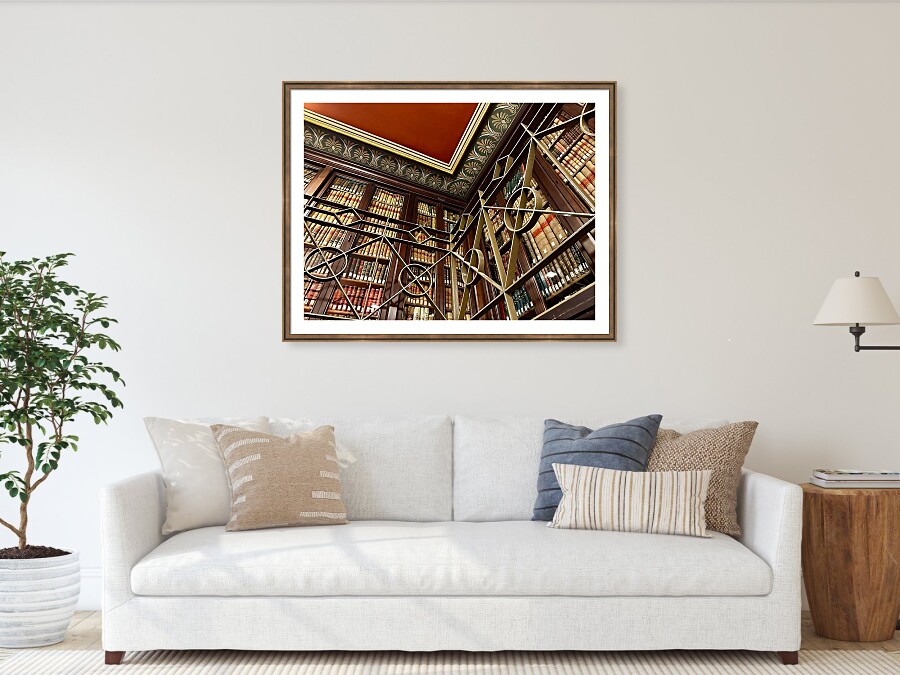 Barcelona Biblioteca Publica Arus Ornate Library Collection and Decorative Metal Railing