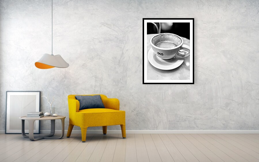 Barcelona Coffee Culture Still Life and 365 Cafe Cup in Catalonia Spain Fine Art Print Framed Print