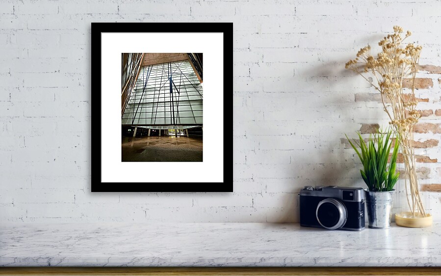 Barcelona LAuditori Modernist Atrium with Glass Ceiling in Catalonia Spain Fine Art Print