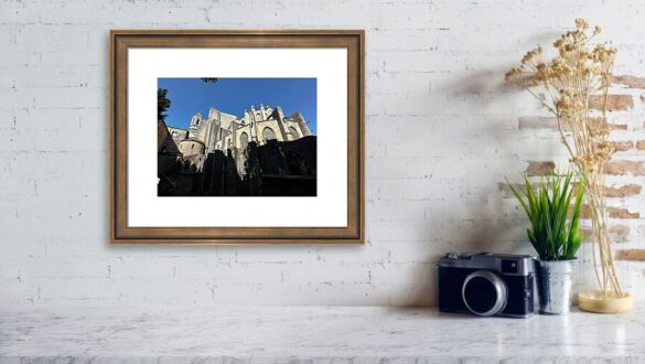 Girona Cathedral Gothic Buttresses and Medieval Stone Architecture in Catalonia Spain Fine Art Print