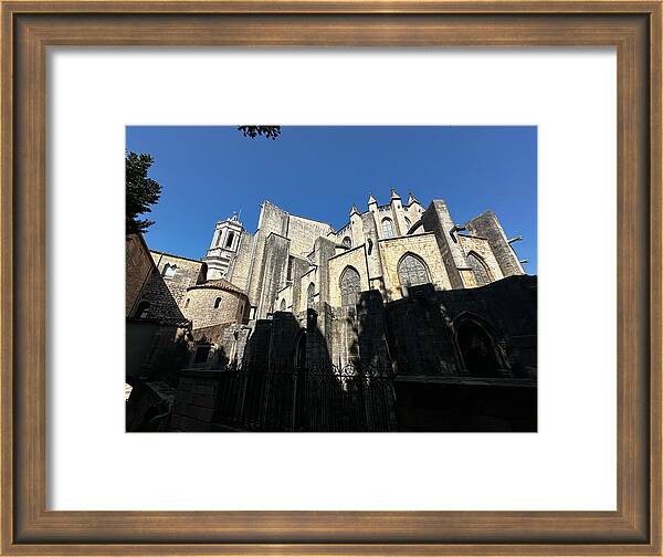 Girona Cathedral Gothic Buttresses and Medieval Stone Architecture in Catalonia Spain Fine Art Print