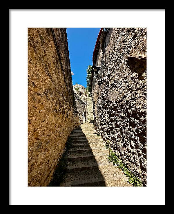 Girona Spain Art Print Historic Stone Pathway and Medieval Architecture Fine Art Print